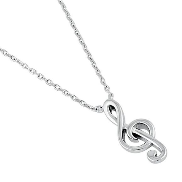 Amazon.com: BERRICLE Sterling Silver Treble Clef Music Note  Sterling Silver Treble Clef Necklace Womens Casual Jewelry Music Lovers New